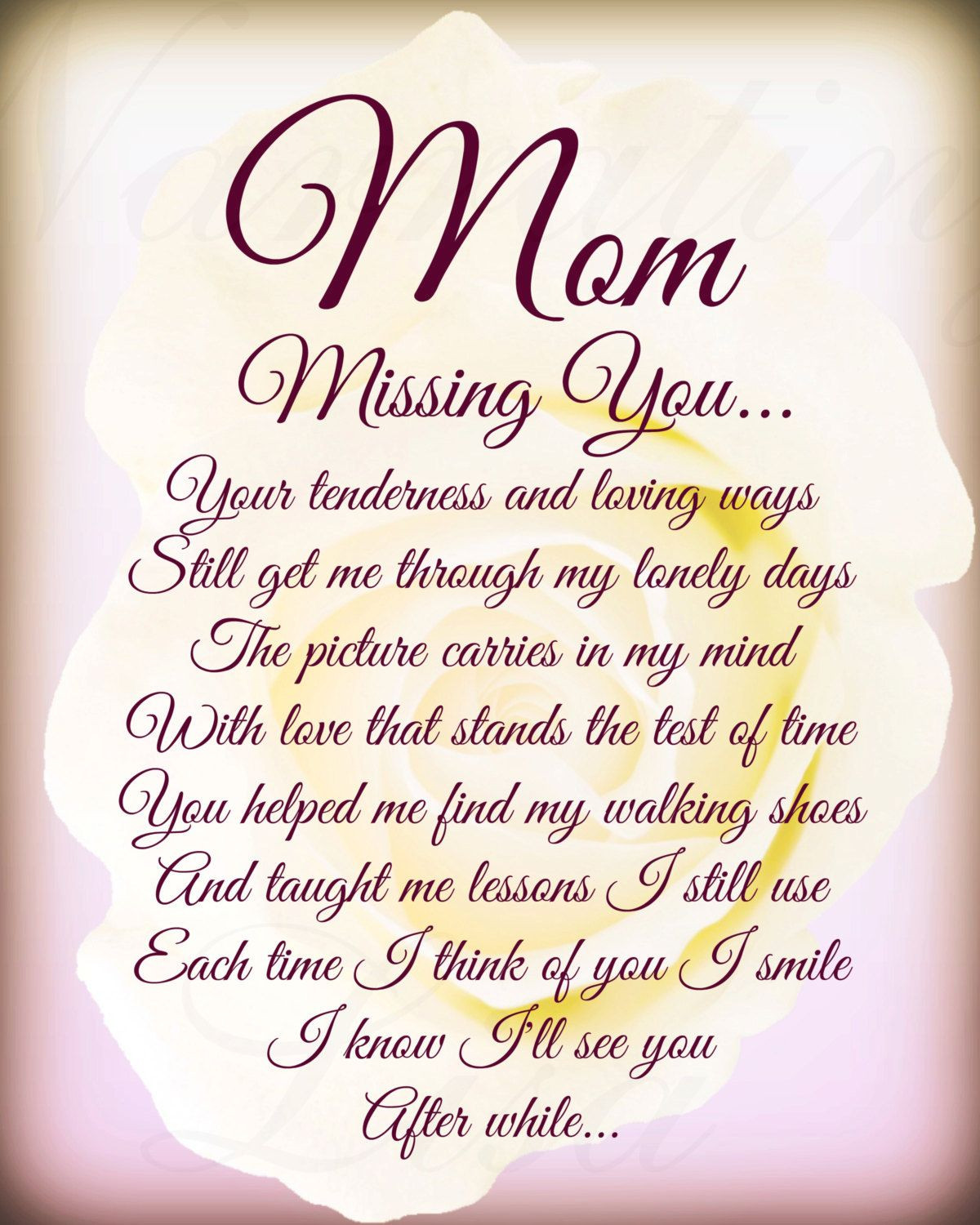 Remembering A Deceased Mother Quotes
 mum memorial poem