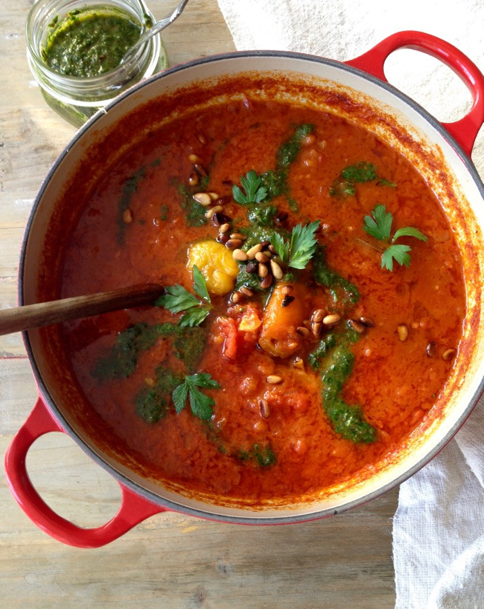 Roasted Red Pepper Tomato Soup
 Roasted Red Pepper and Tomato Soup Recipe • CiaoFlorentina