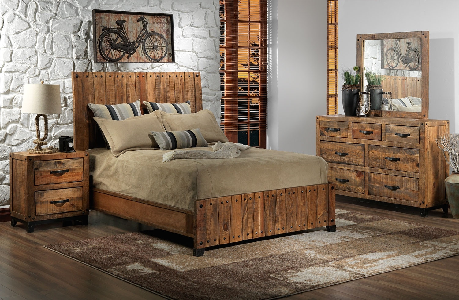 Rustic Bedroom Furniture Sets
 Maya Dresser Rustic Pine