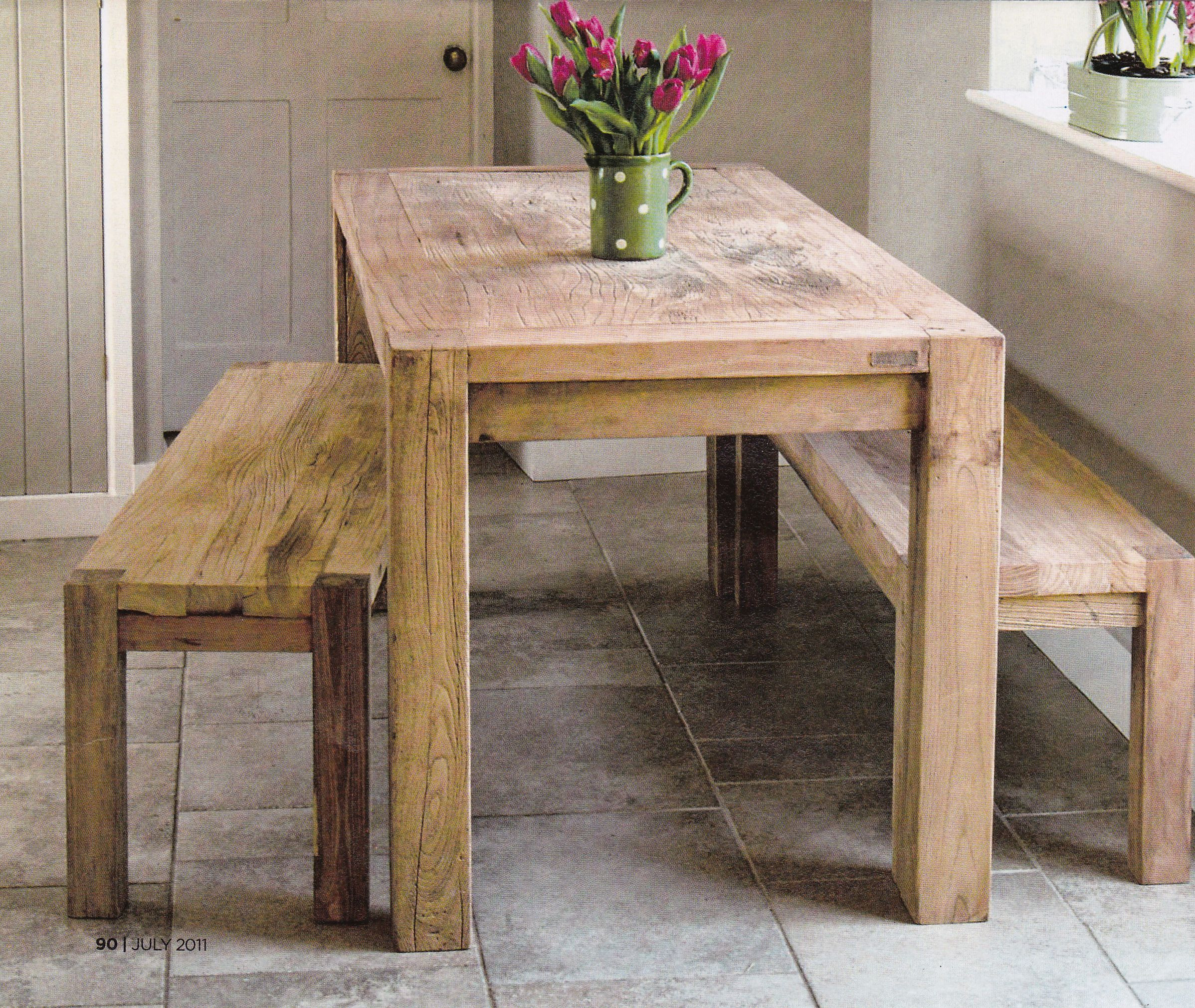 Rustic Kitchen Tables
 Rustic Kitchen Table with benches that can slide
