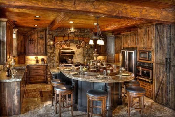 Rustic Log Cabin Kitchens
 best Home Design images on Pinterest