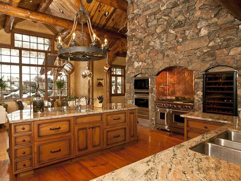 Rustic Log Cabin Kitchens
 24 Kitchens with Jaw Dropping Cathedral Ceilings