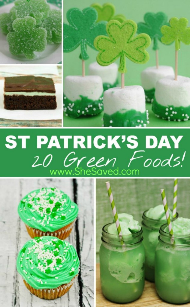 Saint Patrick's Day Food
 St Patrick s Day Green Food Ideas SheSaved