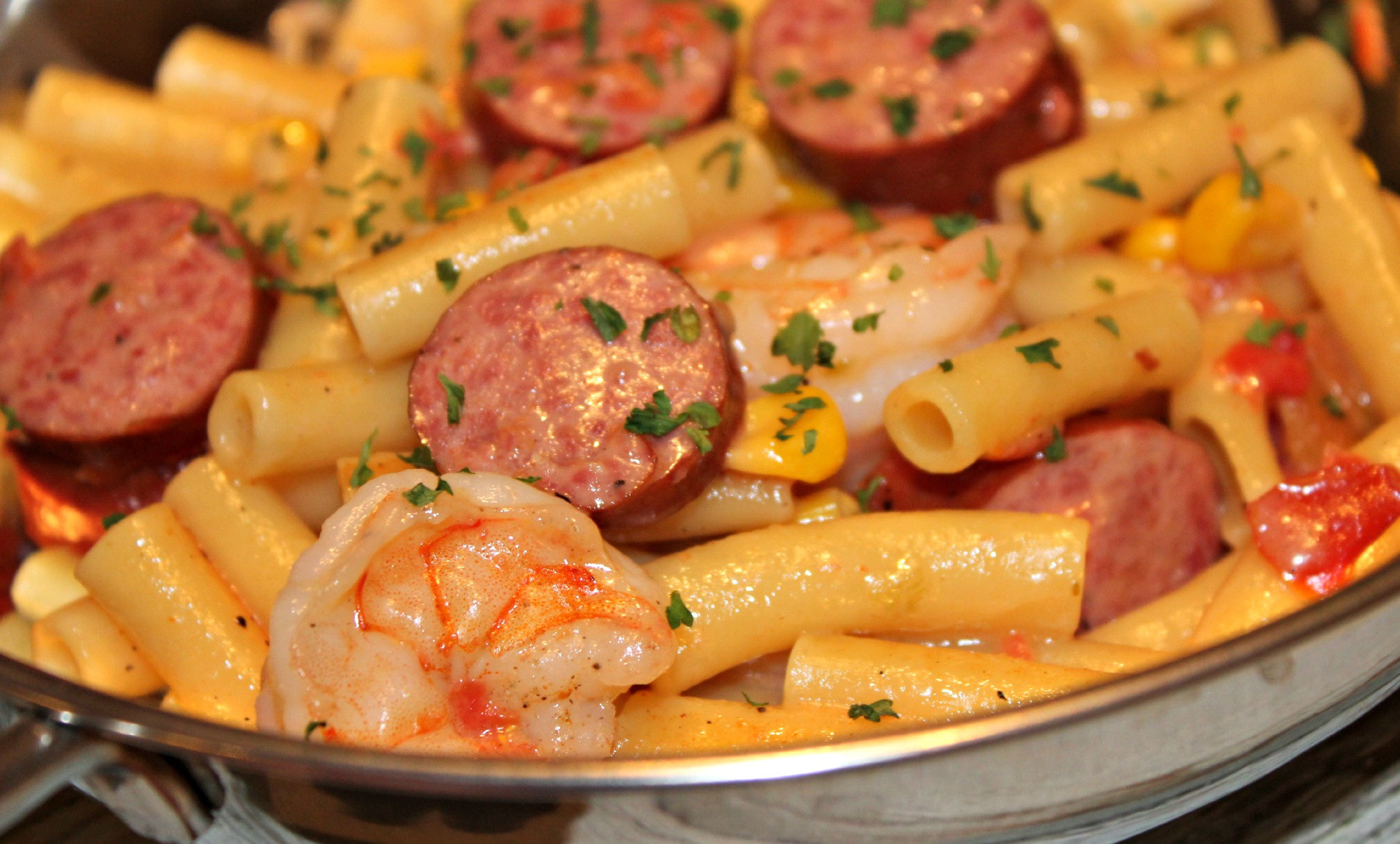 Sausage And Shrimp Pasta
 Spicy Sausage and Shrimp Pasta addicted to recipes