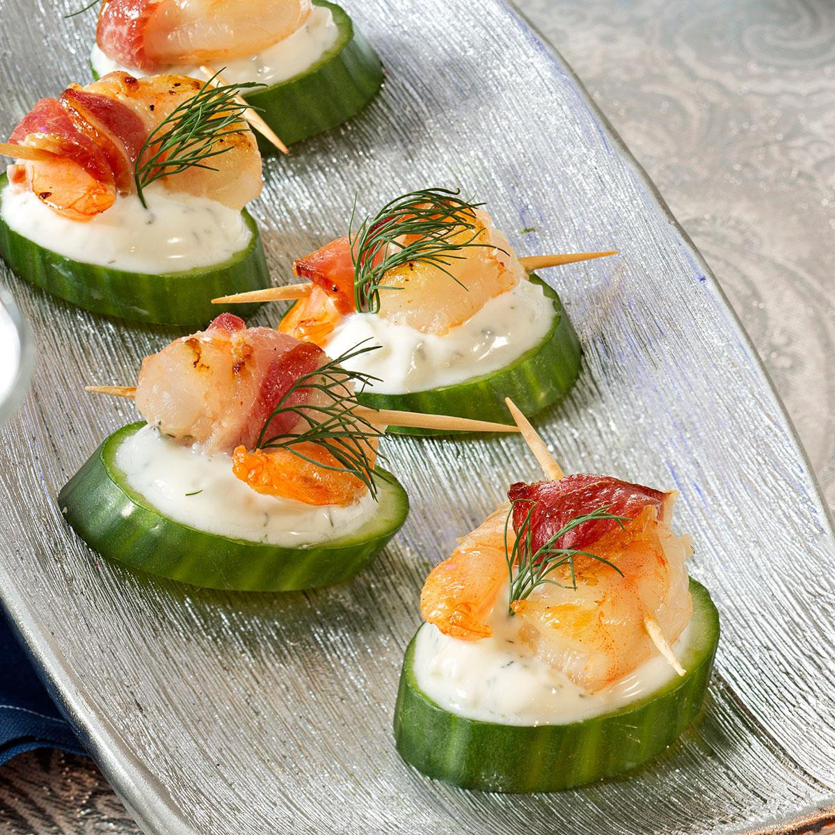 Seafood Appetizer Ideas
 Tzatziki Shrimp Cucumber Rounds Recipe