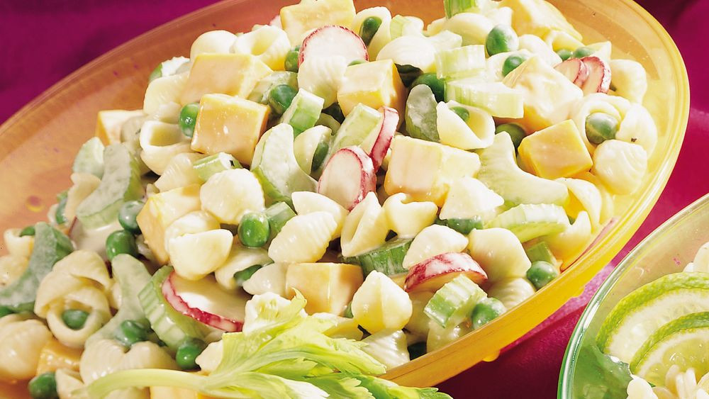 Seashell Pasta Salad
 Cheese Peas and Shells Salad recipe from Pillsbury