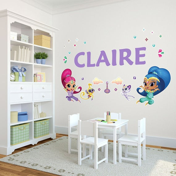Shimmer And Shine Bedroom Decor
 Life Size Shimmer and Shine™ Personalized Name Wall Decals for