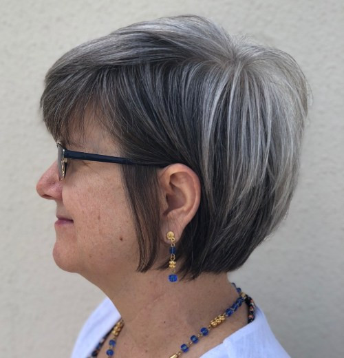Short Feathered Bob Hairstyles
 20 Best Hairstyles for Women over 50 with Glasses