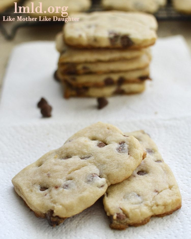 Shortbread Chocolate Chip Cookies
 Chocolate Chip Shortbread Cookies Like Mother Like Daughter