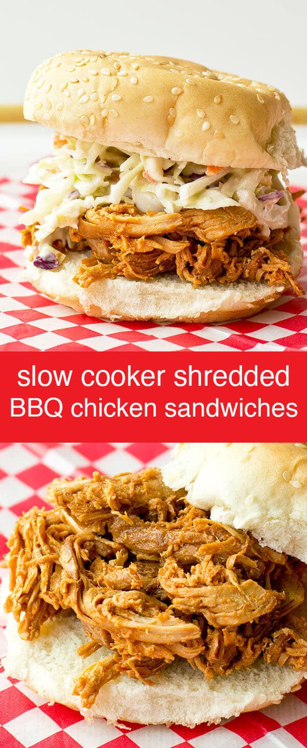 Shredded Bbq Chicken Sandwiches
 Shredded Barbecue Chicken Sandwiches Easy Slow Cooker Recipe
