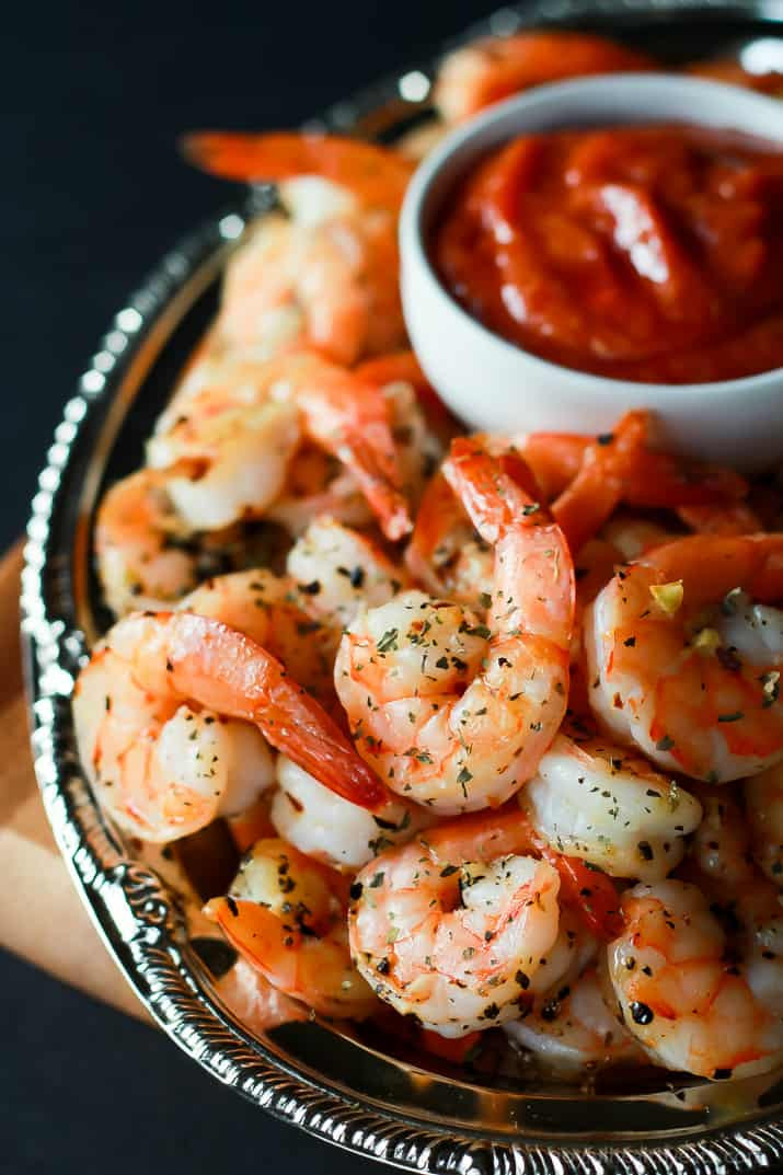 Shrimp Appetizers Recipe
 Garlic Herb Roasted Shrimp with Homemade Cocktail Sauce