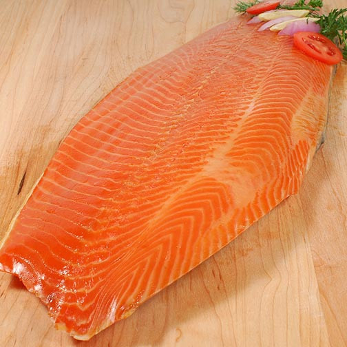 Side Of Smoked Salmon
 Norwegian Smoked Salmon Trout Whole Side by Fossen from