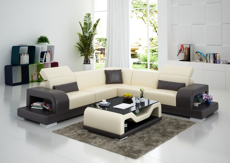Small Living Room Sets
 Modern Design Small Size Bright Color Living Room Leather