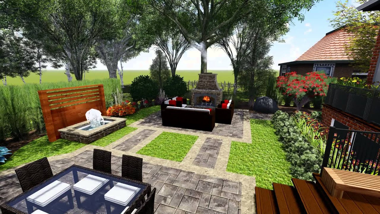 Small Patio Landscaping
 Proland Landscape Design Concept small backyard