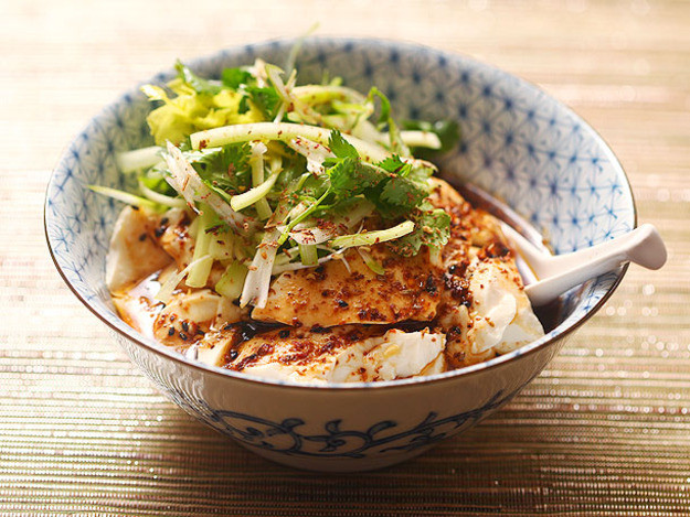 Spicy Tofu Recipes
 Spicy Warm Silken Tofu With Celery and Cilantro Salad