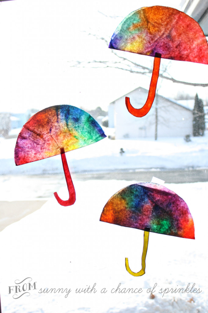 Spring Art And Craft Activities For Toddlers
 Coffee Filter Umbrellas
