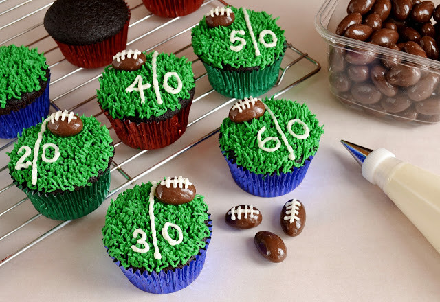 Super Bowl Cupcake Recipes
 Be Different Act Normal Football Cupcakes [Super Bowl