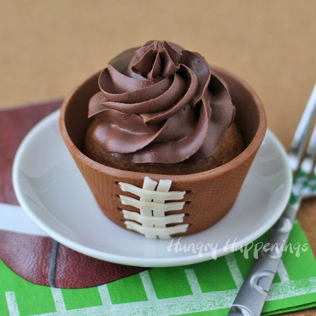 Super Bowl Cupcake Recipes
 Edible Football Field Cupcake Wrappers Super Bowl Dessert