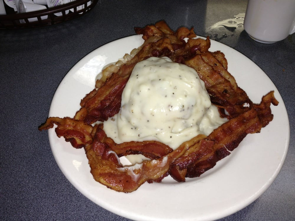 Tar Baby Pancakes
 Biscuits and Sausage Gravy with crisp bacon Don t listen