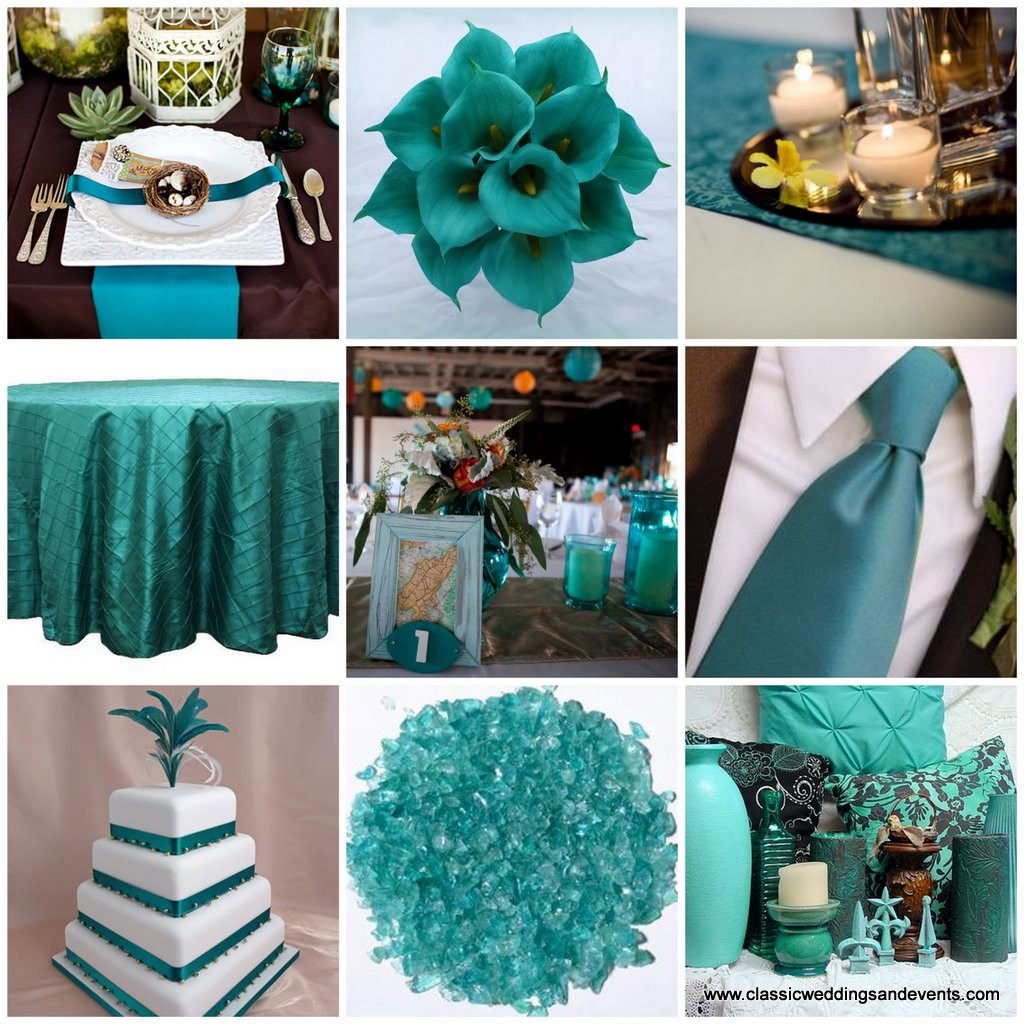 Teal Wedding Decorations
 Classic Weddings and Events Teal Wedding Ideas