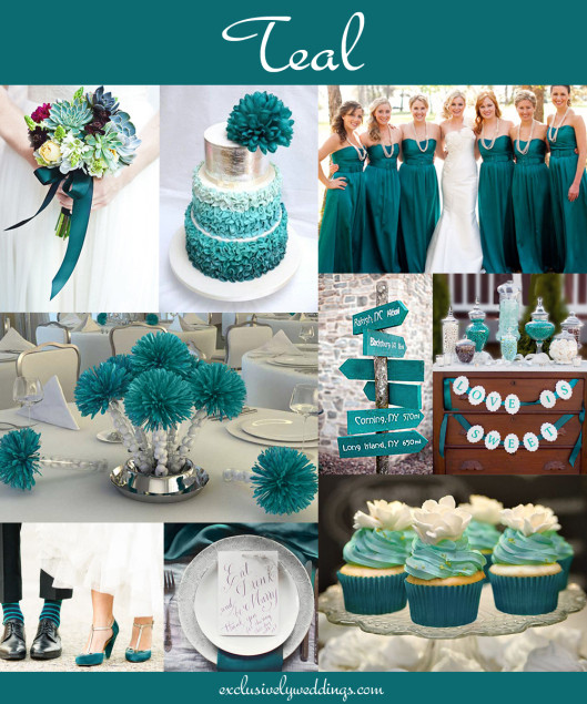 Teal Wedding Decorations
 The 10 All Time Most Popular Wedding Colors