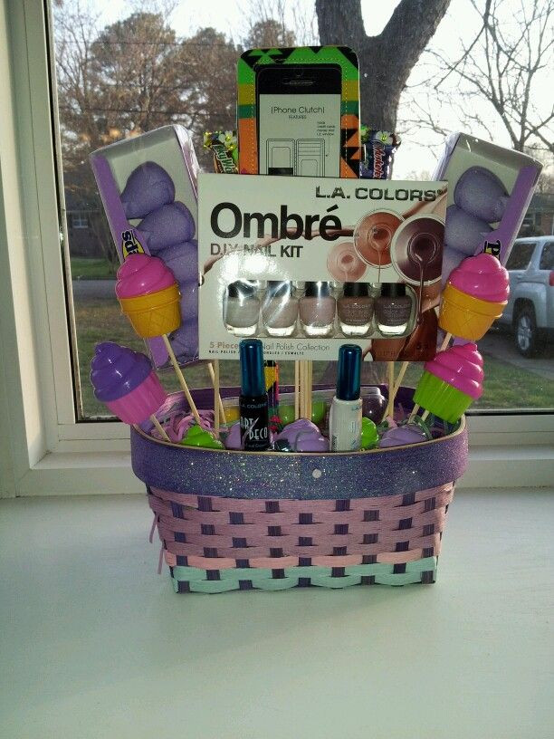 Teenage Girl Easter Basket Ideas
 Custom made Easter basket for a teenager