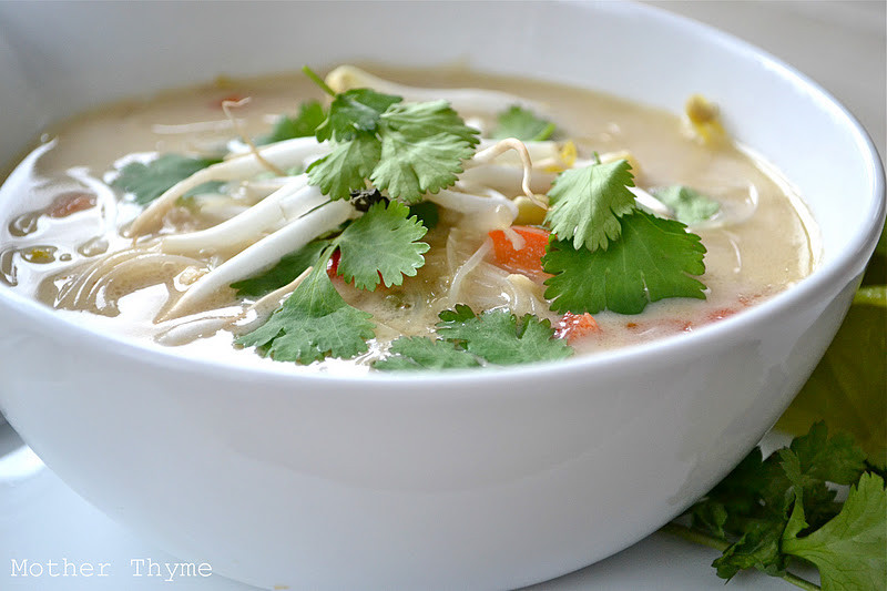 Thai Rice Noodles Soup
 Slow Cooker Thai Chicken Noodle Soup