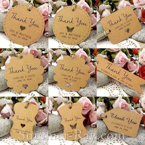 Thank You Wedding Gift Ideas
 Personalized Brown Kraft Wedding Favor Tags Thank You