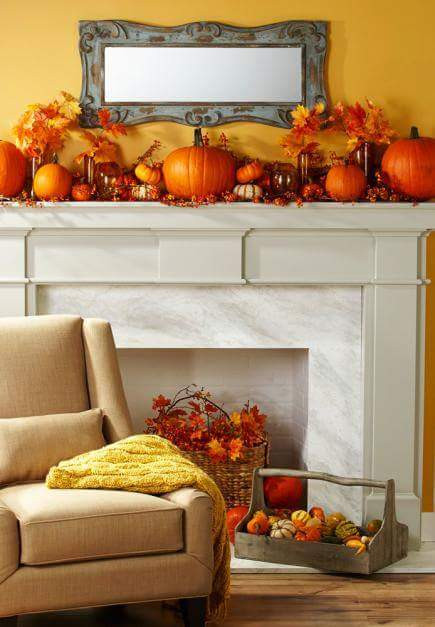 Thanksgiving Fireplace Mantel Decoration
 60 Incredibly Inspiring Thanksgiving Decoration Ideas for
