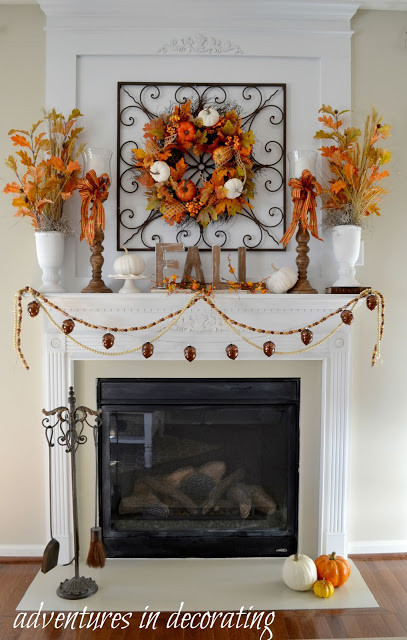 Thanksgiving Fireplace Mantel Decoration
 Adventures in Decorating Kicking off Fall with Our 2015