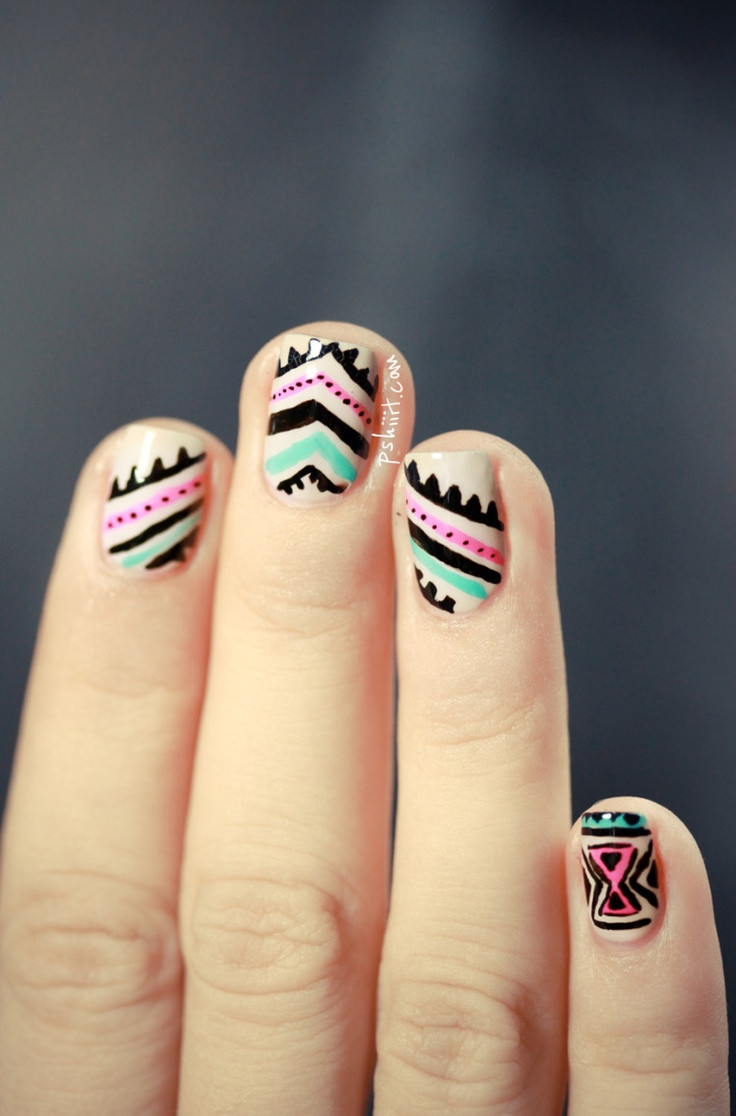 Tribal Nail Art
 20 best images about Hand Drawn Nails on Pinterest