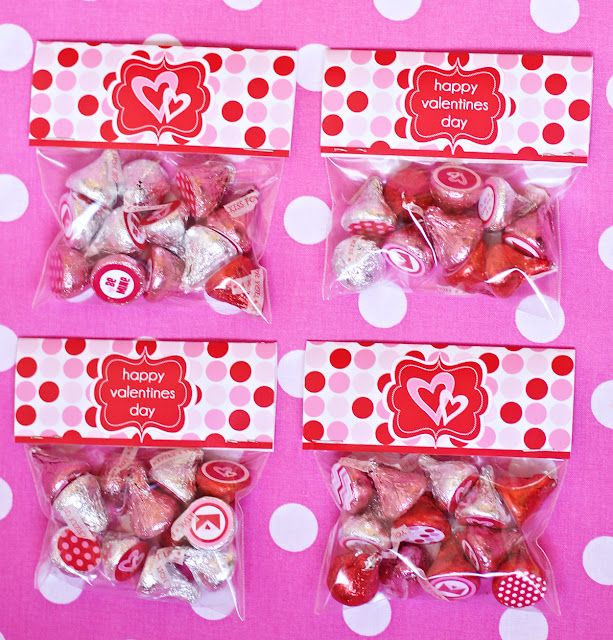Valentine'S Day Treats &amp; Diy Gift Ideas
 Valentine s Hershey Kisses Stickers & Bag Toppers