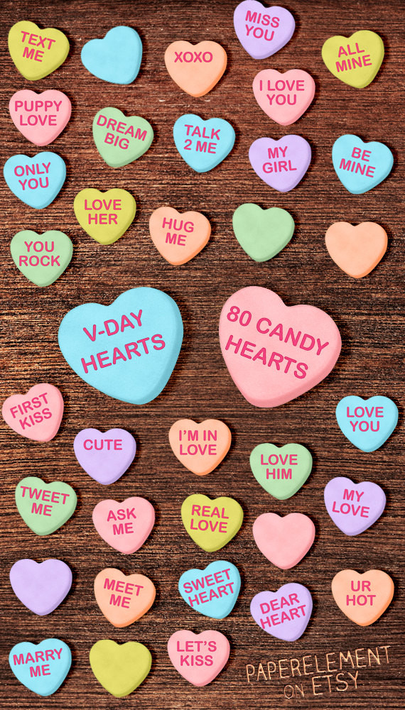 Valentines Day Candy Hearts Sayings
 Conversation Heart Clipart Valentine Clipart Valentines Clip