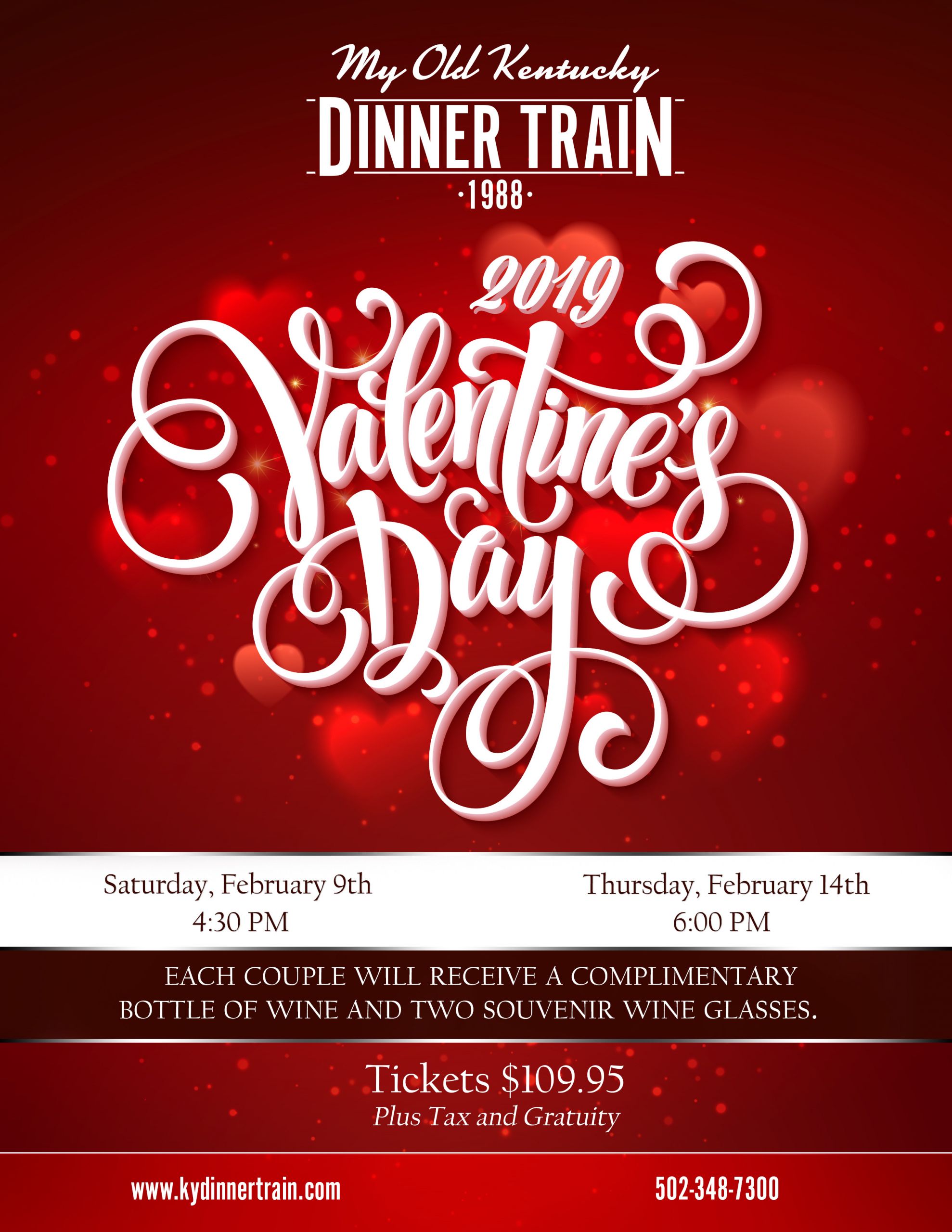 Valentines Day Dinner Specials
 My Old Kentucky Dinner Train Specials