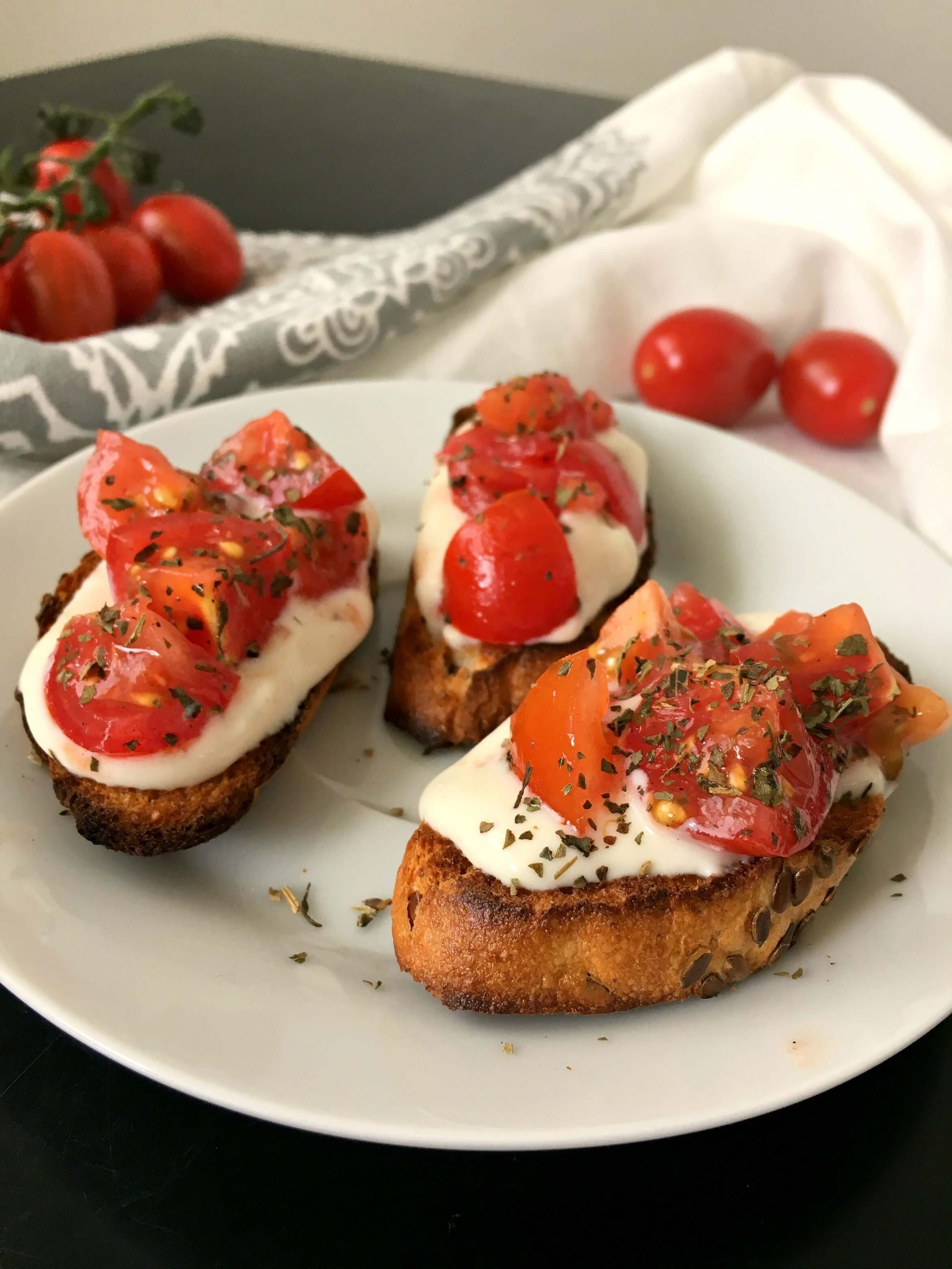 Vegetarian Appetizers Finger Food
 Bruschetta Bites Italian Party Appetizers vegan