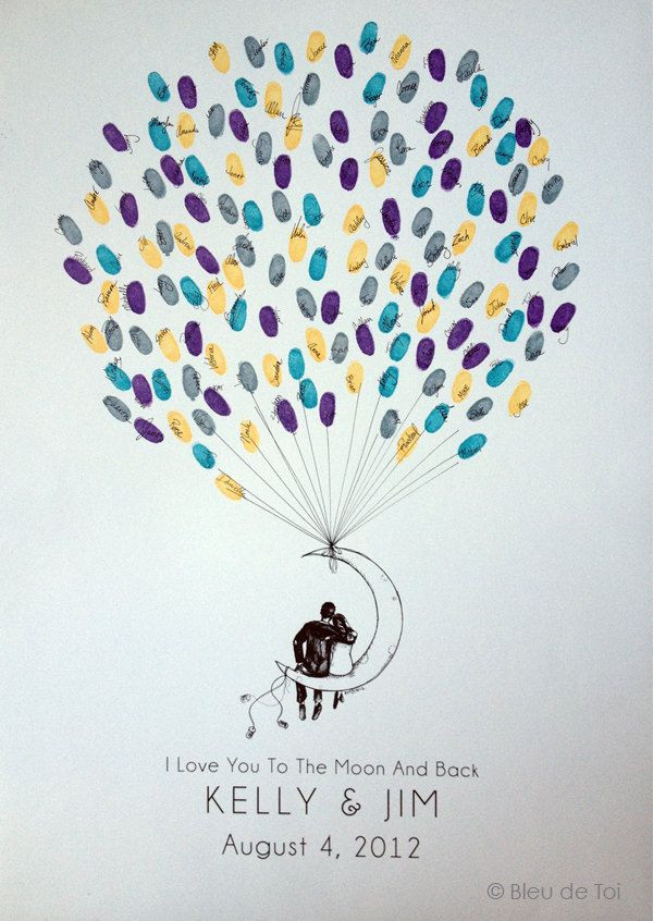 Wedding Guest Book Balloons
 Wedding Guest Book Alternative To the Moon and Back Moon