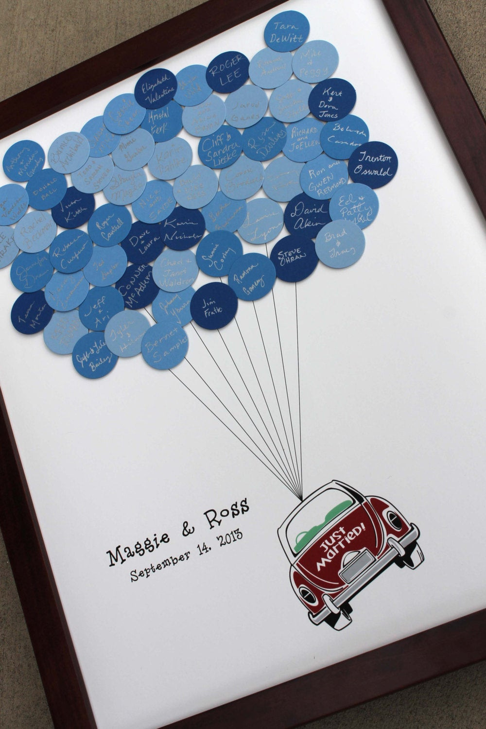 Wedding Guest Book Balloons
 Wedding Guest Book Just Married Car Balloons for up to 75