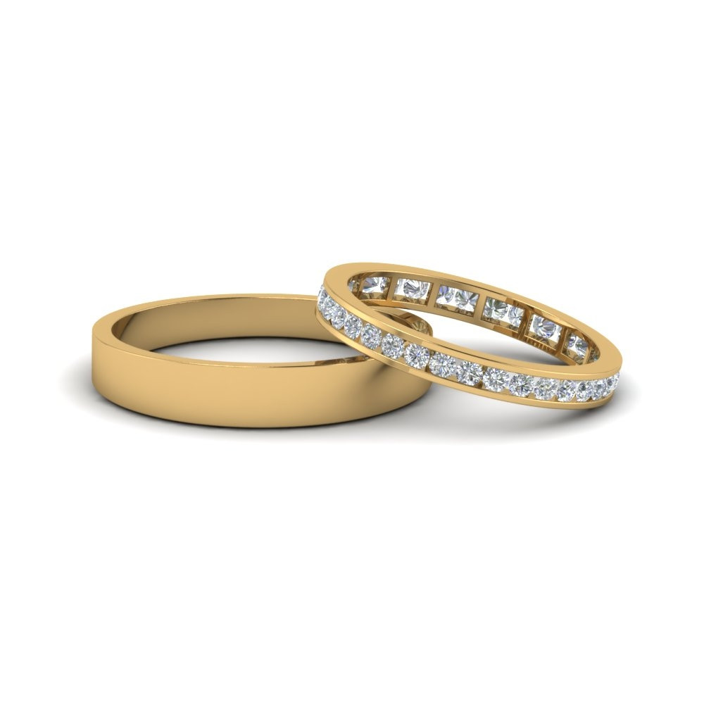 Wedding Rings For Him And Her Matching
 View Full Gallery of s plain wedding band or diamonds