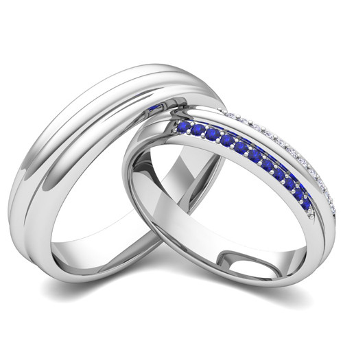 Wedding Rings For Him And Her Matching
 Create Matching Wedding Ring Band for Him and Her Diamonds