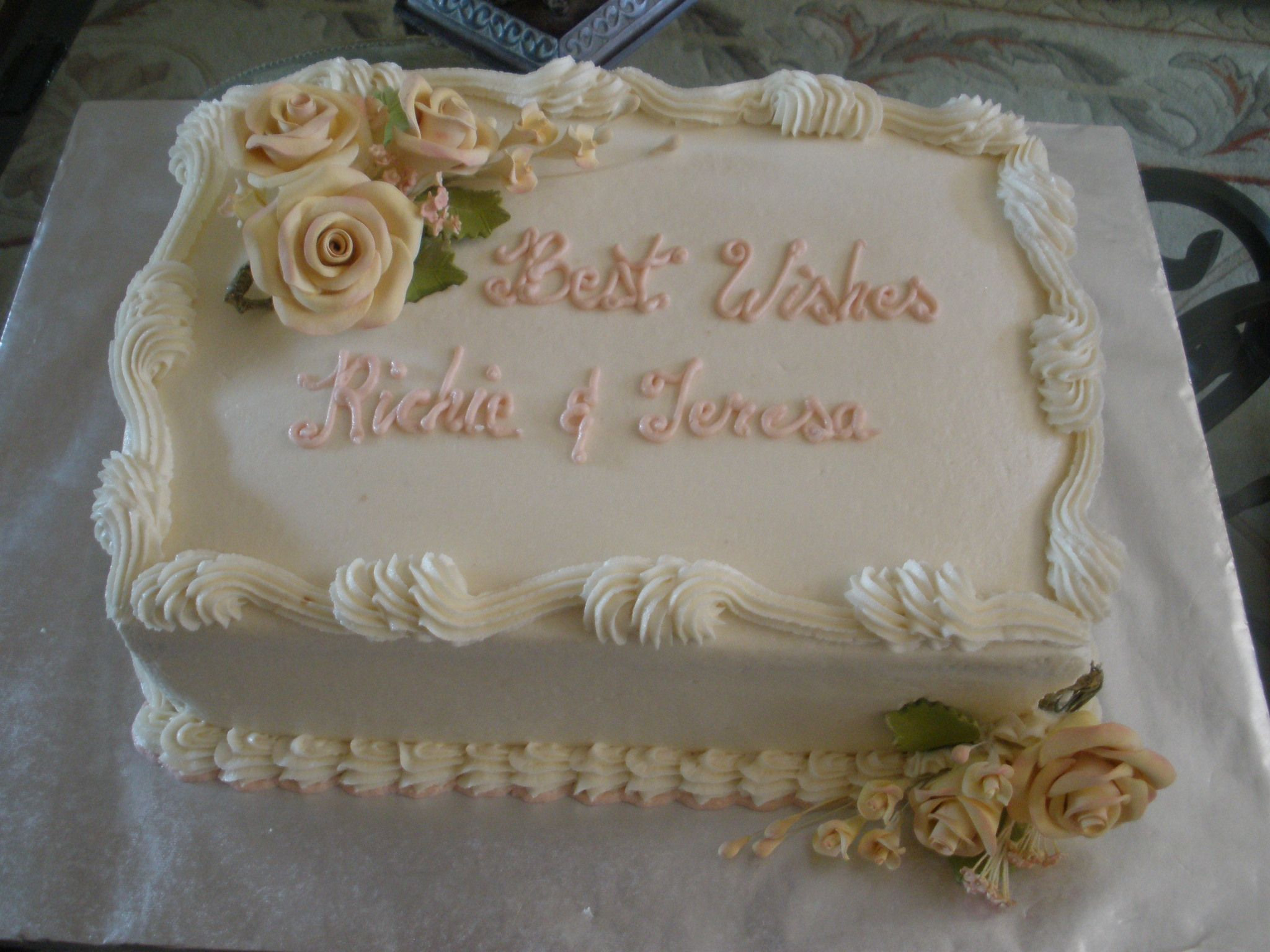 Wedding Sheet Cake Ideas
 Wedding cake for second marriage sheet cake for a small