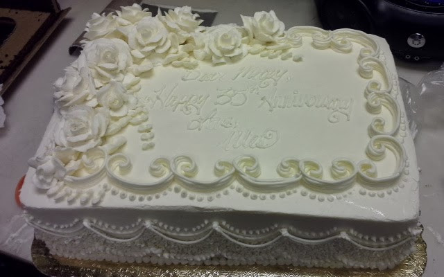 Wedding Sheet Cake Ideas
 Leah s Crazy Cake Lab Elegant Anniversary Sheet Cake