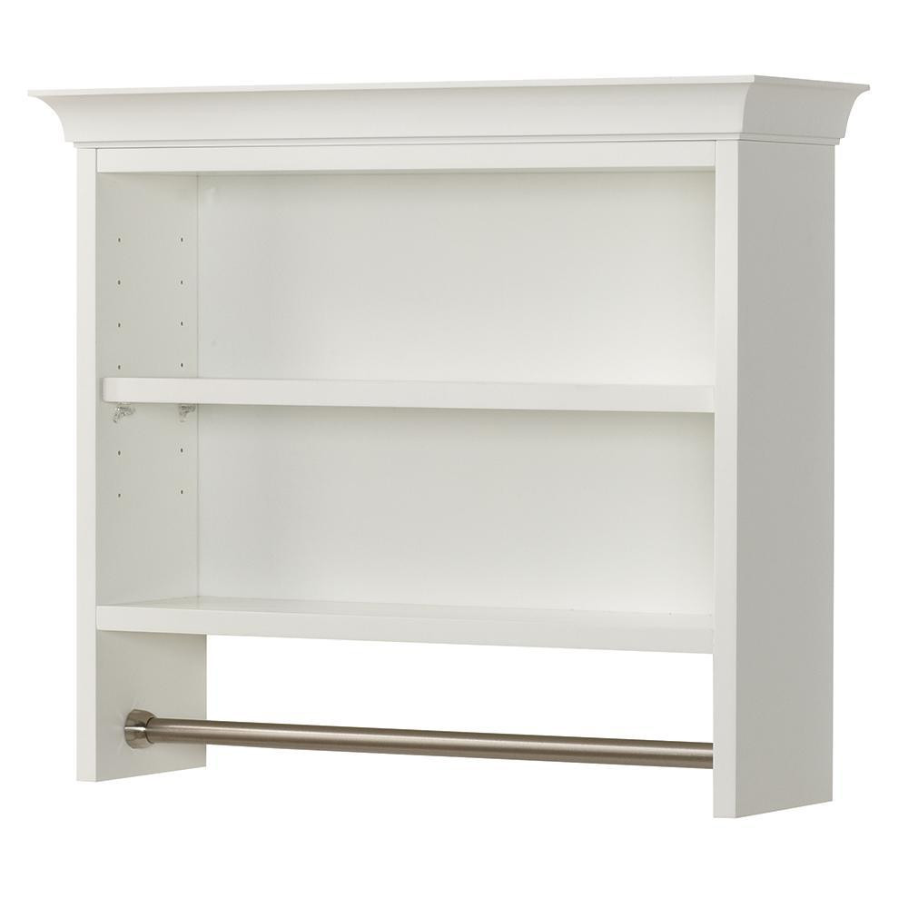 White Bathroom Wall Shelf
 White Bathroom Wall Shelf With Towel Bar Best Home