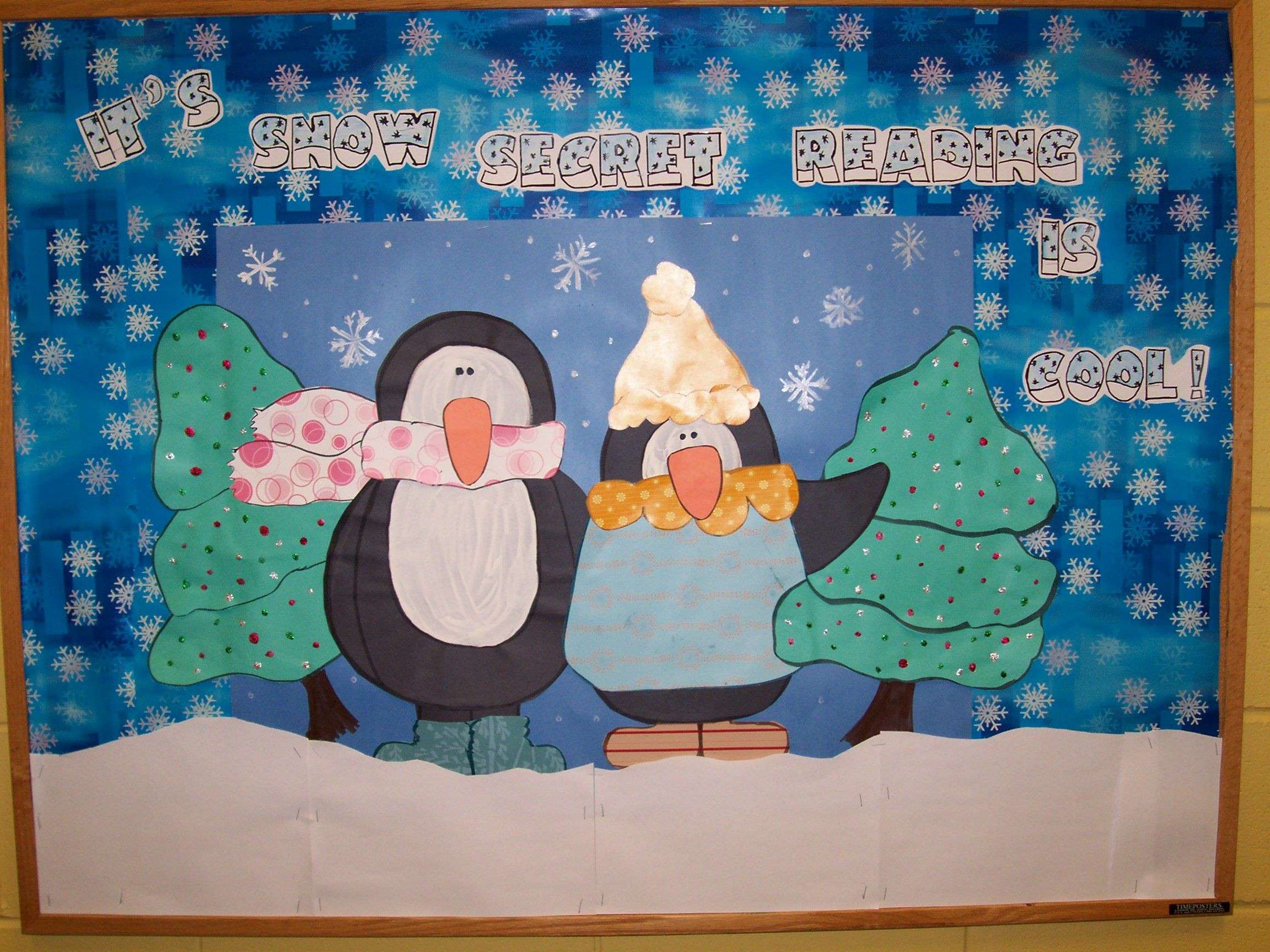 Winter Bulletin Board Ideas Elementary School
 Christmas Craft Night book display ideas