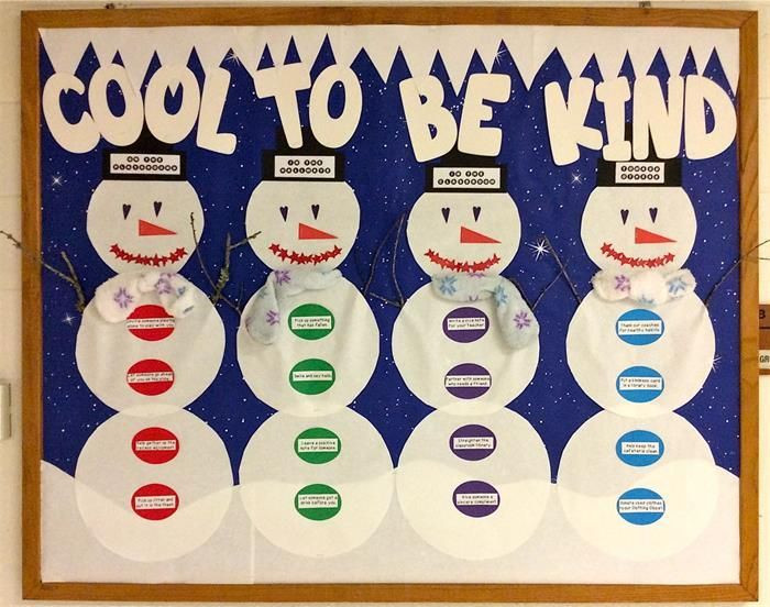 Winter Bulletin Board Ideas Elementary School
 "Cool To Be Kind" Winter Character Building Bulletin Board