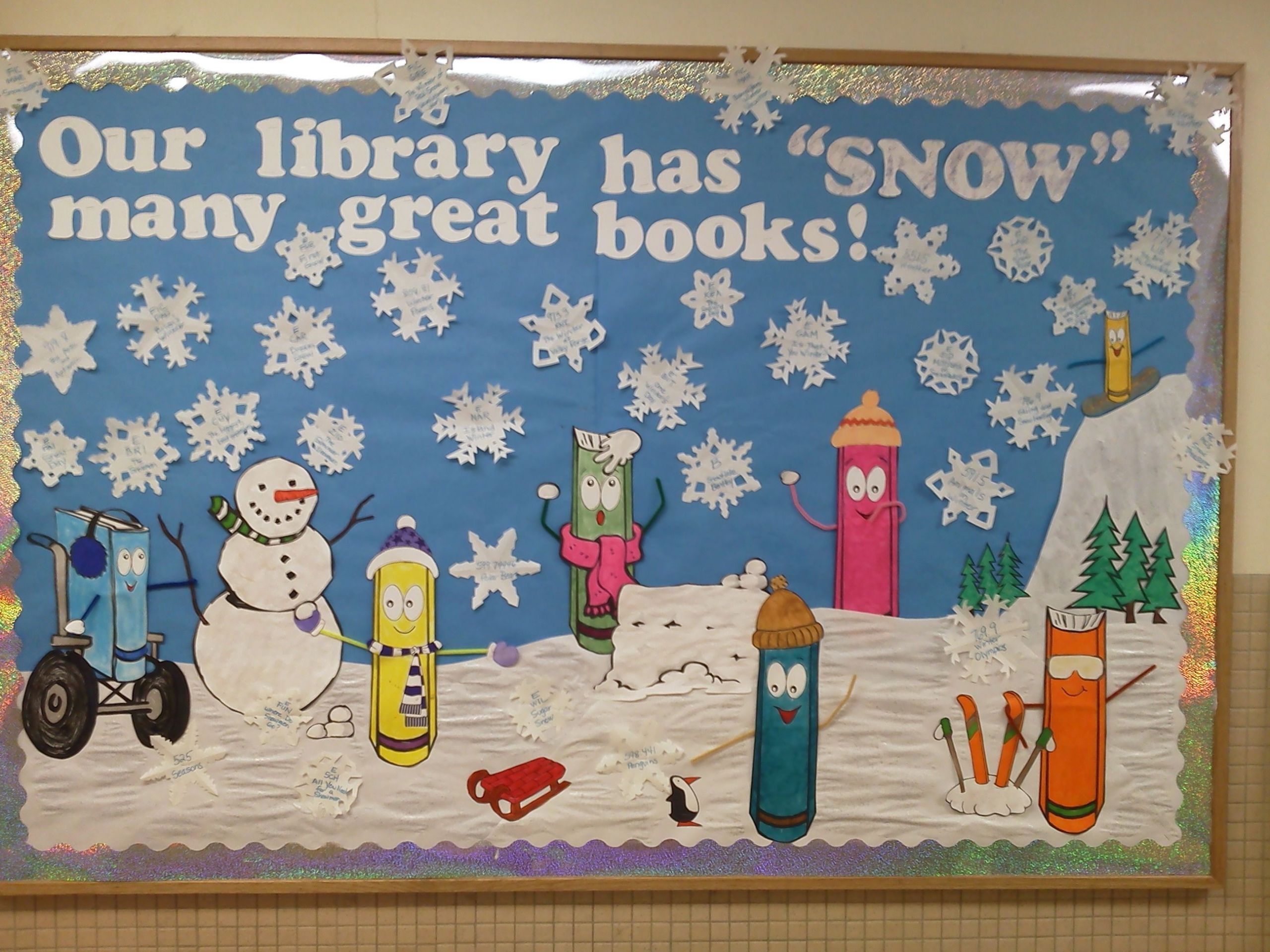 Winter Bulletin Board Ideas Elementary School
 Our Library Has "Snow" Many Great Books Bulletin board