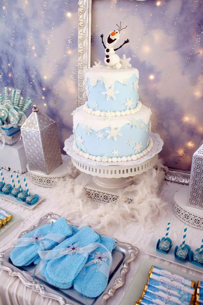 Winter Wonderland Birthday Cake
 Kara s Party Ideas Frozen Winter Wonderland Themed