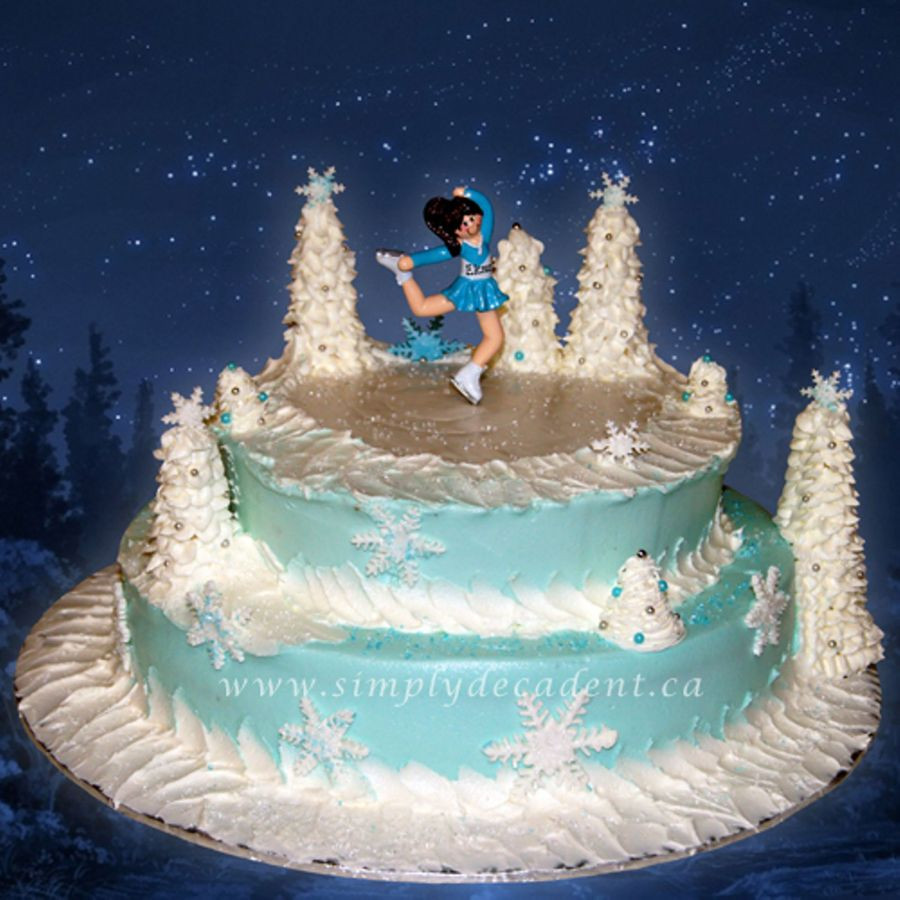 Winter Wonderland Birthday Cake
 Winter Wonderland Birthday Cake With Figure Skater