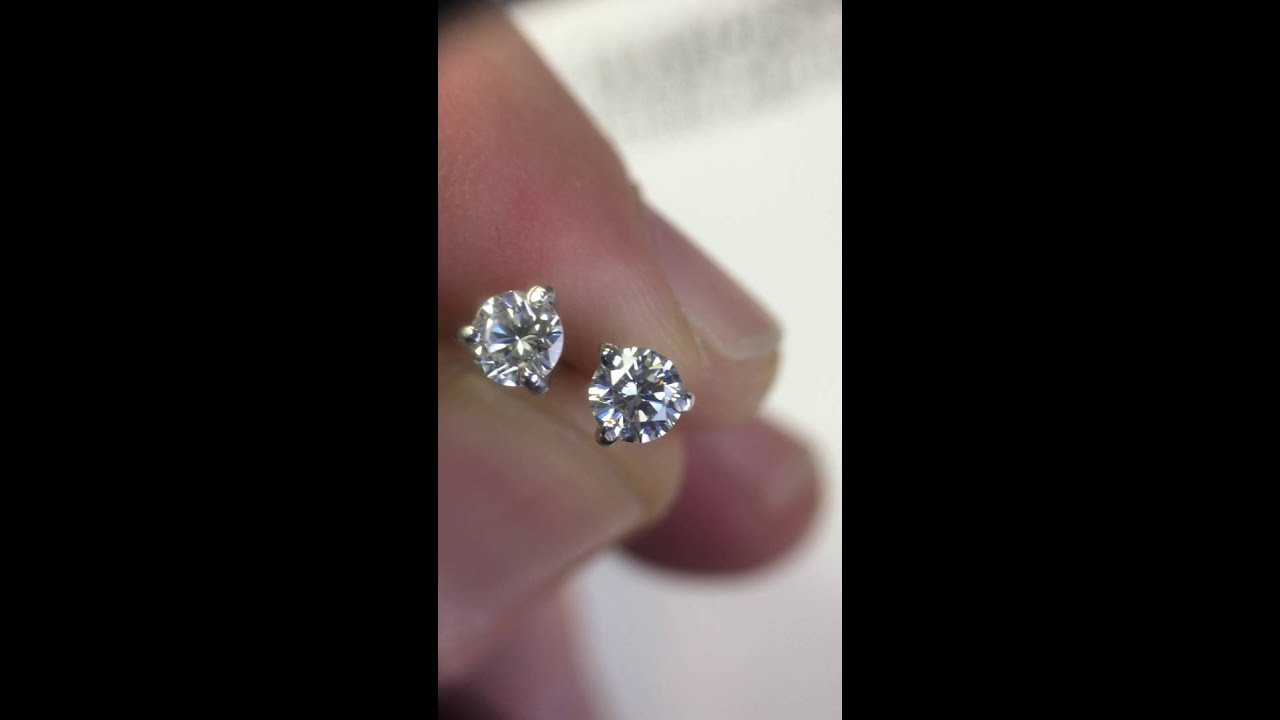 1 Carat Diamond Earrings
 1 2 Carat Diamond Stud Earrings H VS2 $435