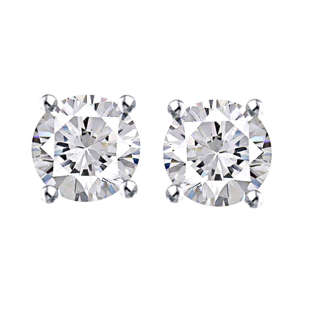 1 Carat Diamond Earrings
 1 4 Carat Round Cut Diamond Stud Earrings 14K White Gold