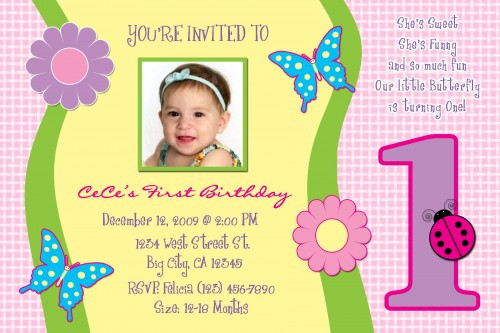 1 Year Old Birthday Invitations
 e Year Old Birthday Invitations